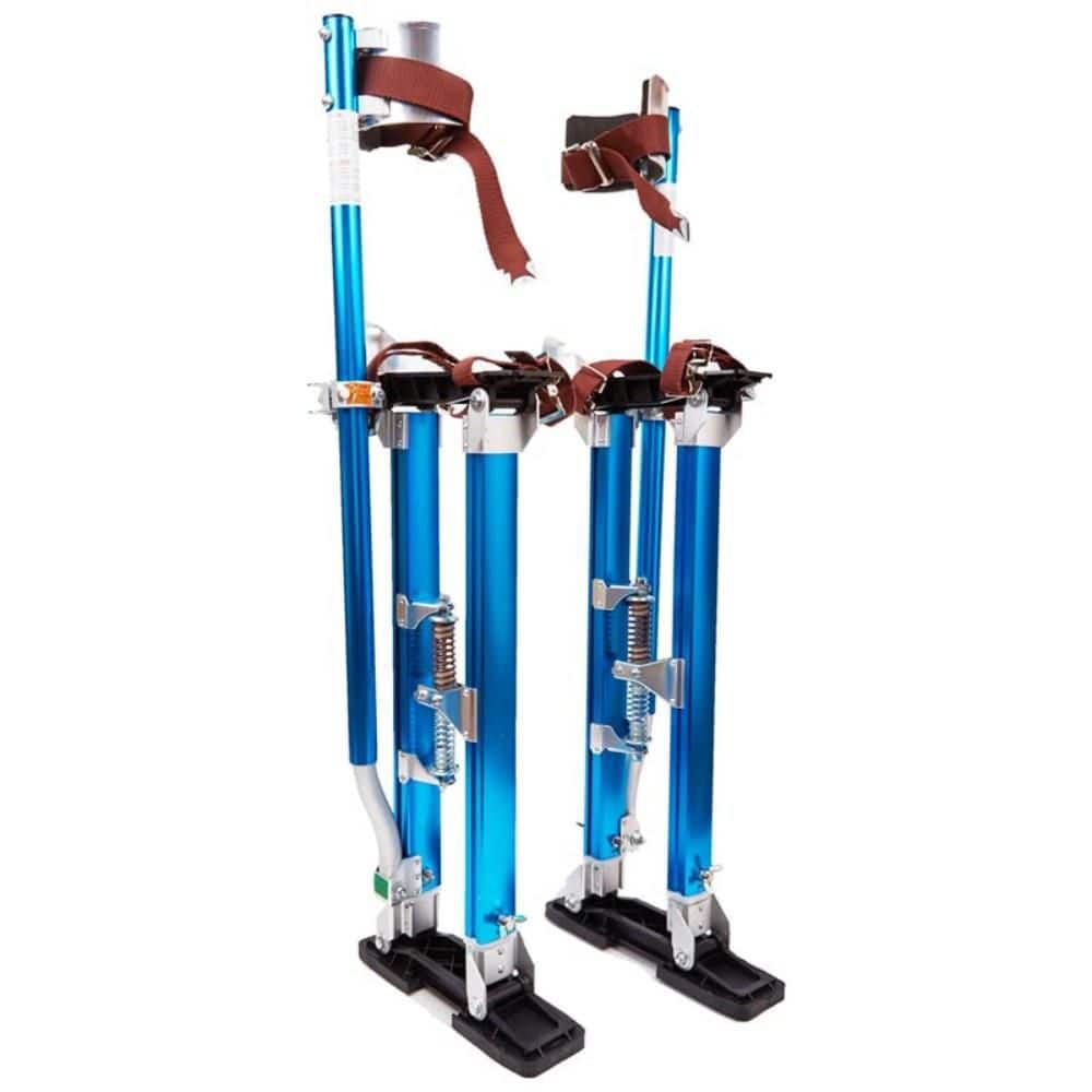 24 in. to 40 in. Drywall Stilts, Walking Taping Aluminum Tool Stilt for Sheetrock Painting and Cleaning, Blue price history on PriceWatchPro