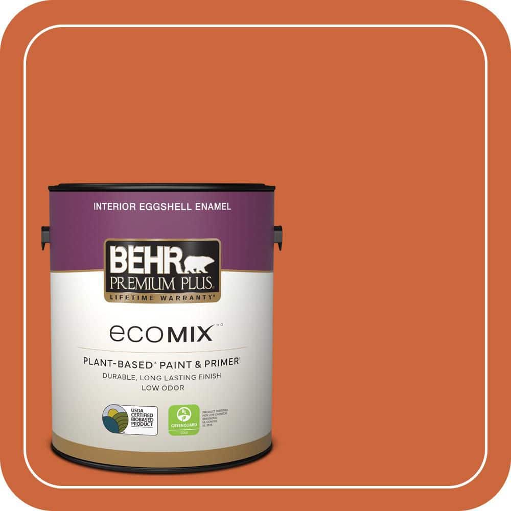 1 gal. #S-H-250 Pumpkin Patch Eggshell Enamel EcoMix Plant-Based Interior Paint & Primer price history on PriceWatchPro