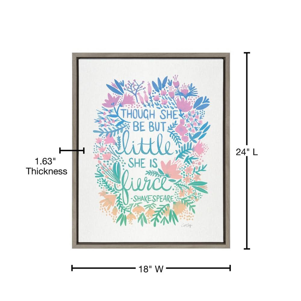 Lavender and Mint Floral Motivational Canvas Art with Quote