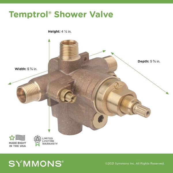Symmons Temptrol Pressure-Balancing Mixing Valve with Volume Control and  EasyService Stops S261XBODY The Home Depot