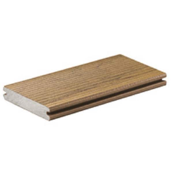 TimberTech Composite Legacy 5/4 in. x 6 in. x 1 ft. Grooved Tigerwood Composite Sample (Actual: 0.94 in. x 5.36 in. x 1 ft)