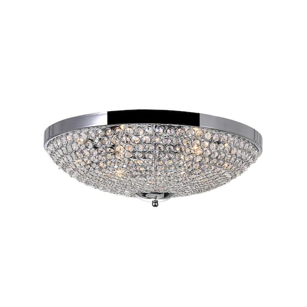 CWI Lighting Globe 6 Light Bowl Flush Mount With Chrome Finish