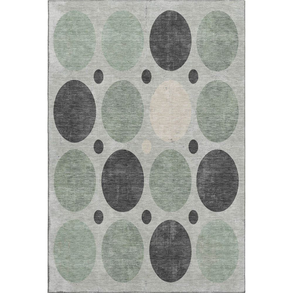 Mayfield Premium Machine Washable Abstract AMF1949 Sage 5 ft. x 7 ft. 6 in. Area Rug price history on PriceWatchPro