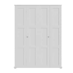72 in. x 78.75 in. 3-Panel Solid Core White Finished Composite MDF Bi-fold Door with Hardware Kit