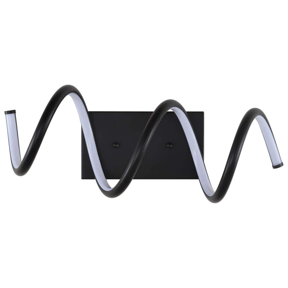 Scribble 20.5" Black Modern LED Vanity Wall Sconce