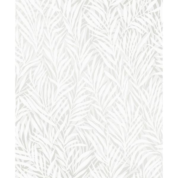 Advantage Holzer White Fern Textured Non-Pasted Non-Woven Wallpaper Sample