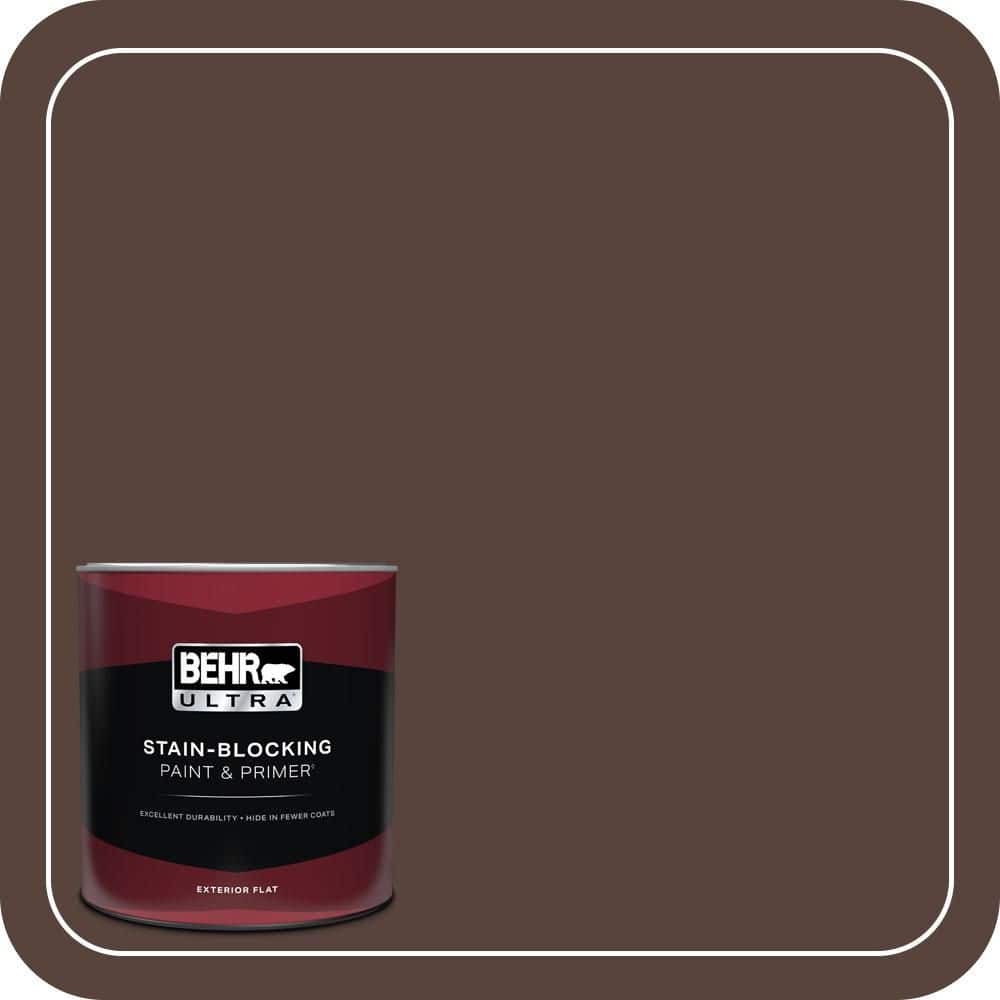 1 qt. #BXC-78 Cordovan Leather Flat Exterior Paint & Primer product image for price tracking