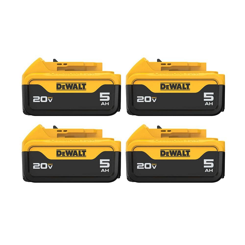 DEWALT 20V MAX Premium Lithium-Ion 5.0Ah Battery (4-Pack)