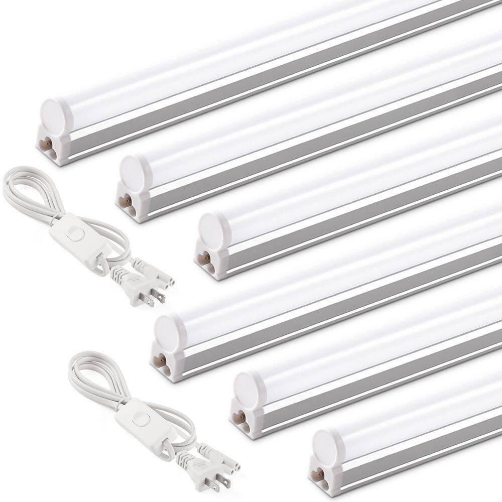 4ft 20-Watt LED Shop Light, 6500K Bright White Linkable Extendable ...