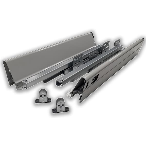 Unbranded 20 in. Gray Soft Close Full Extension Double Wall Lower Drawer Set 1-Pair (2 Pieces)