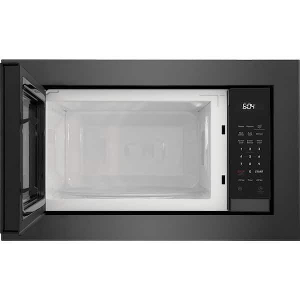 24 in. 2.2 cu ft Electric Built-In Microwave in Black Stainless Steel with Sensor Cook