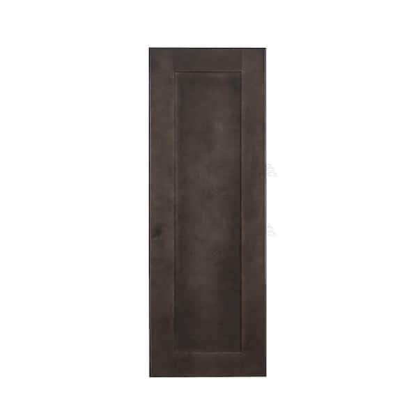 LIFEART CABINETRY Lancaster Shaker Assembled 15 in. x 42 in. x 12 in. 1 Door Wall Cabinet with 3 Shelves in Vintage Charcoal