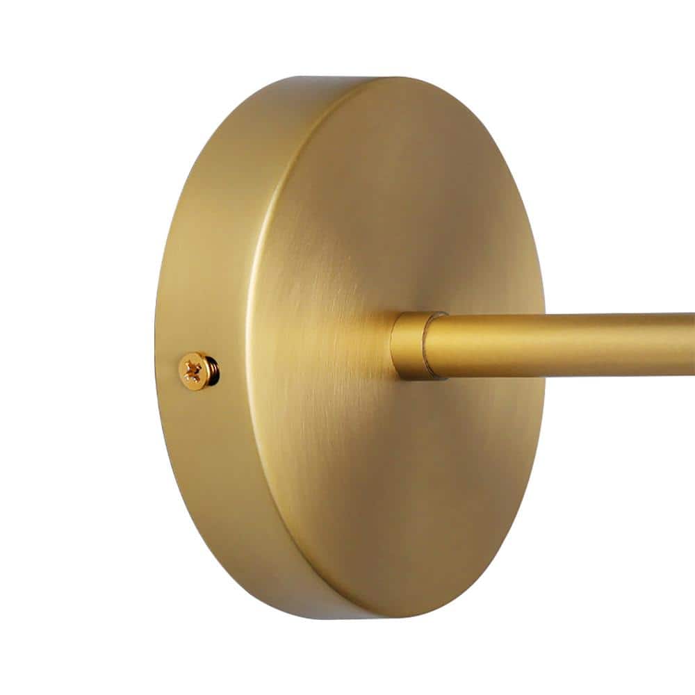 Opal Globe Brass Vanity Wall Sconce with Glass Shade