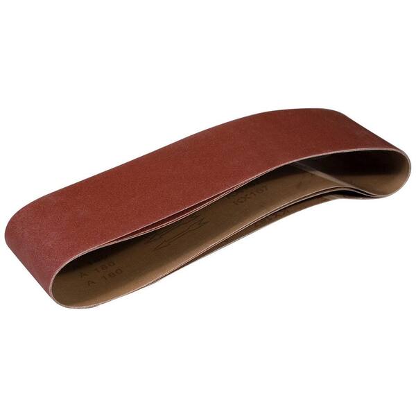 POWERTEC 6 in. x 48 in. 150-Grit Aluminum Oxide Sanding Belt (3-Pack)