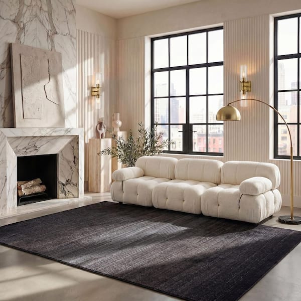 SAFAVIEH Adirondack 11 ft. x 15 ft. Black/Gray Gradient