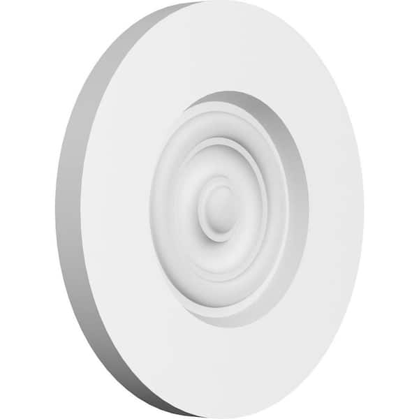 Ekena Millwork 6 in. W x 6 in. H x-1/2 in. P Standard Grayson Bullseye Rosette with Square Edge