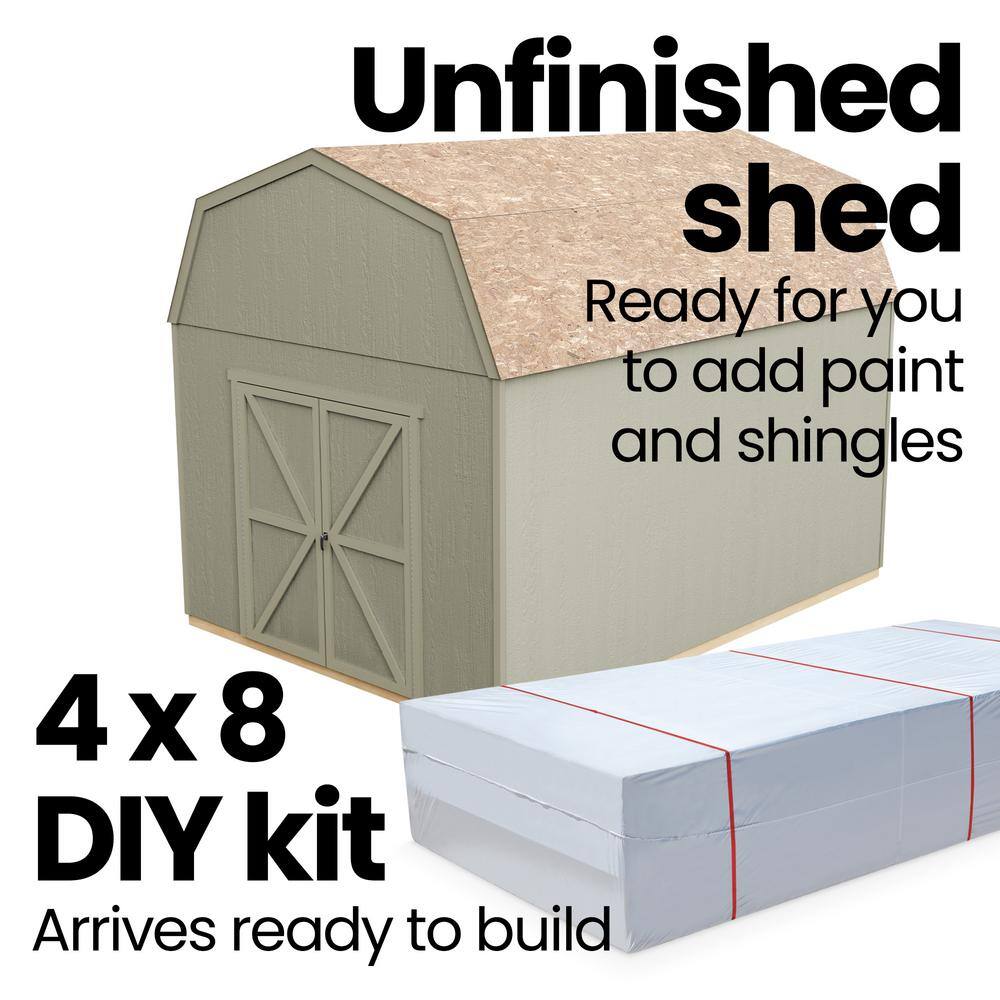 Braymore 10 ft. x 14 ft. Blue Wood Storage Shed with Floor