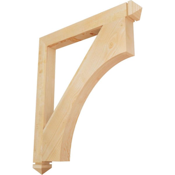 Ekena Millwork 4 in. x 44 in. x 38 in. Douglas Fir Westlake Arts and Crafts Rough Sawn Bracket