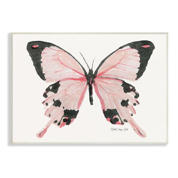 Stupell Industries Pink Butterfly Splatter Patterned Wings By Stellar Design Studio Unframed Print Animal Wall Art 13 in. x 19 in.