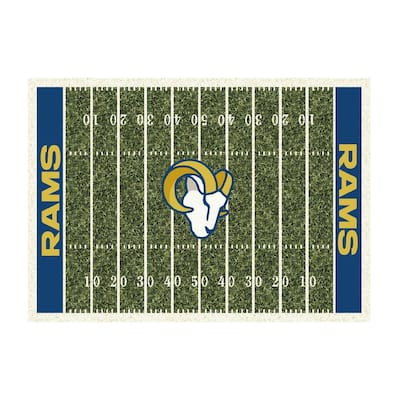 FANMATS Los Angeles Rams 3 ft. x 6 ft. Football Field Runner Rug 7367 - The  Home Depot