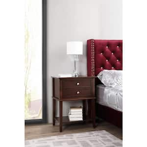 Newton 2-Drawer Cappuccino Nightstand (28 in. H x 22 in. W x 16 in. D)