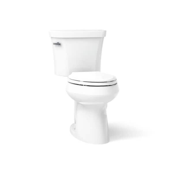 Highline 14 in. Rough In 2-Piece 1.28 GFP Single Flush Elongated Chair Height Toilet in White, Seat Not Included