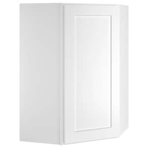 Shaker White Plywood Wall Diagonal Shaker Style Stock Corner Kitchen Cabinet (24 in. x 30 in. x 24 in.）
