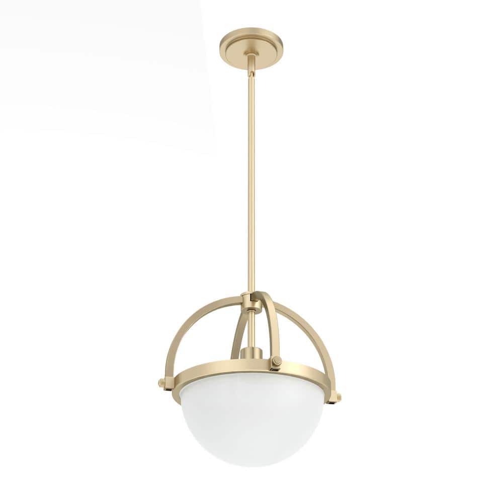 Alturas Gold Globe Pendant Light with White Glass Diffuser