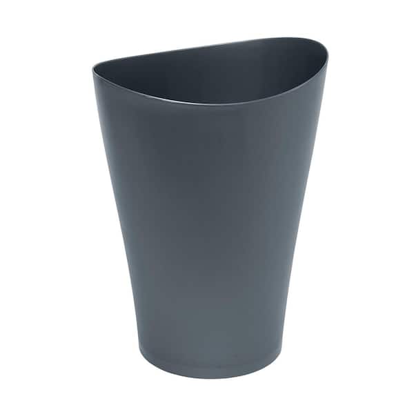 Spa Works 9 Qt. Plastic Waste Basket in Metallic Blue