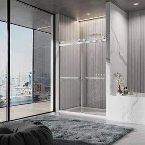 NANAWO Prestige 60 in. W x 76 in. H Sliding Frameless Shower Door