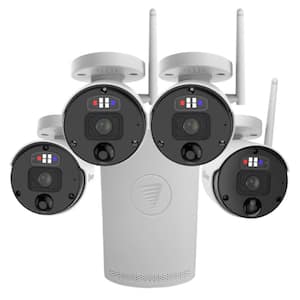 8 -Channel AC Powered 4K UHD 1TB PoE Cat5 NVR Security Camera System with 4 Wi-Fi Bullet Cameras