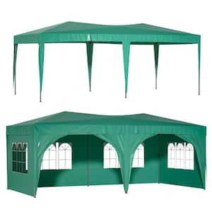 10 ft. x 20 ft. Pop Up Canopy Outdoor Portable Party Folding Tent Green