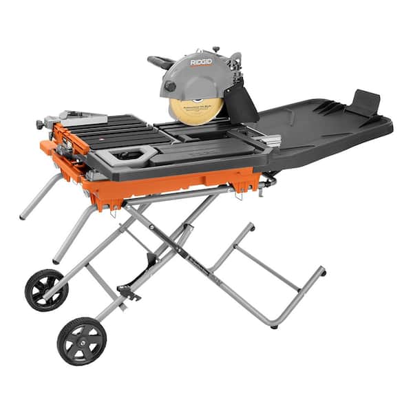 RIDGID 15 Amp 10 in. Wet Tile Saw with Portable Stand