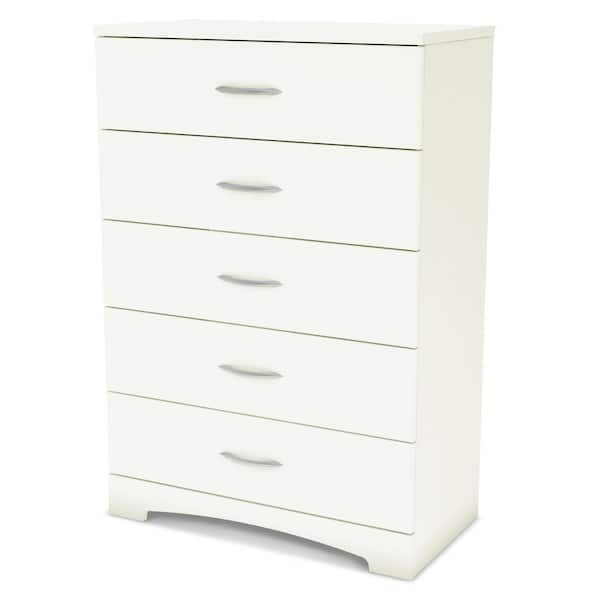 South Shore Step One 5-Drawer Pure White Dresser