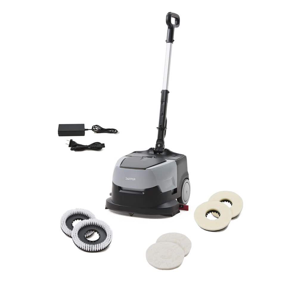 Commercial Cordless Hard Floor Cleaner in Grey with All-in-1 Floor Cleaner,