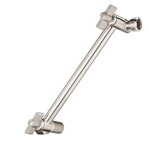 9 in. Adjustable Shower Arm in Brushed Nickel