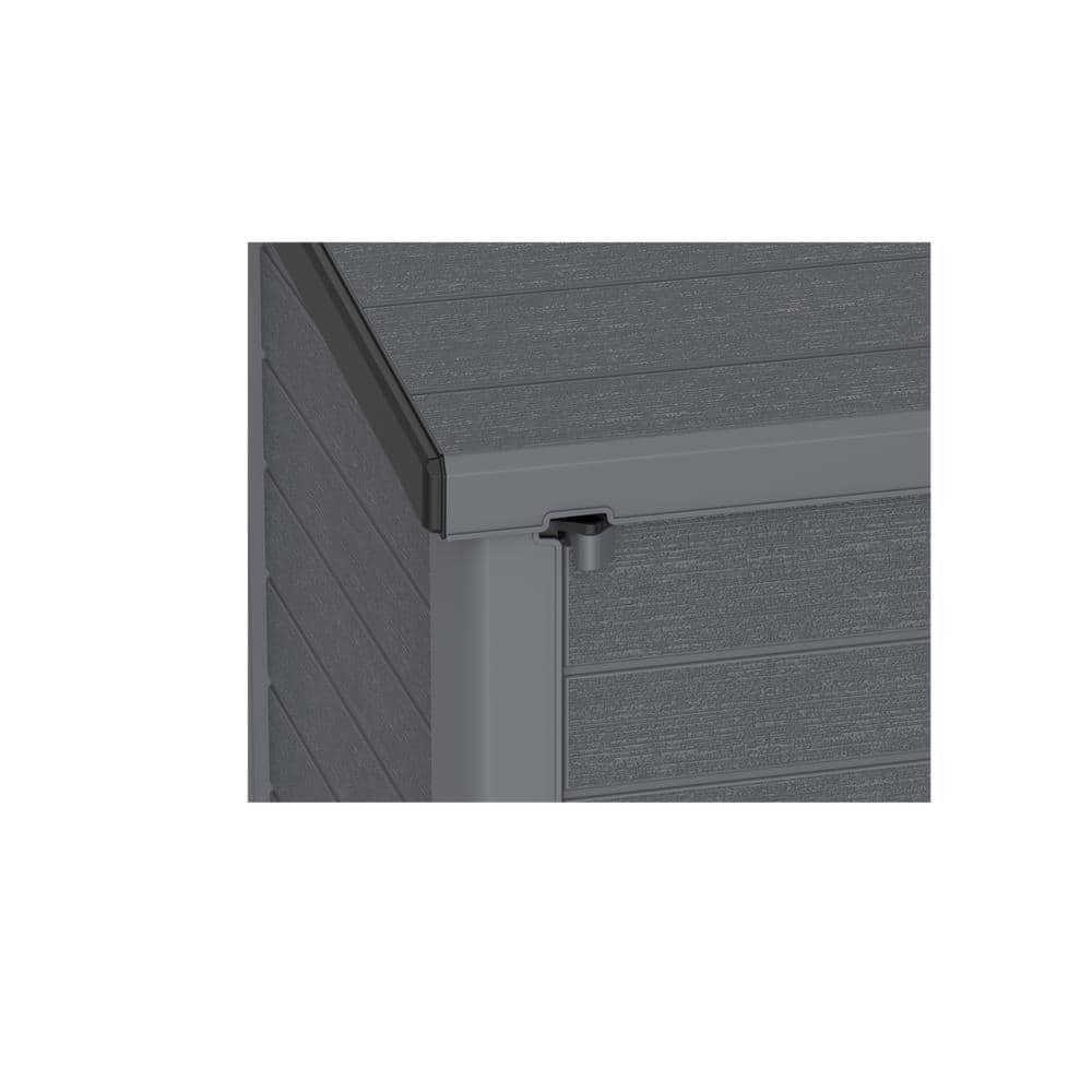 Duramax Gray Polypropylene Resin Outdoor Storage Box with Flat Lid