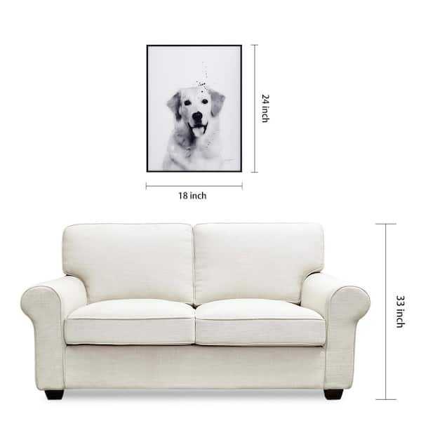 Empire Art Direct Golden Retriever Black and White Pet Paintings on  Printed Glass Encased with a Gunmetal Anodized Frame AAGB-JP1030-2418 - The  Home Depot