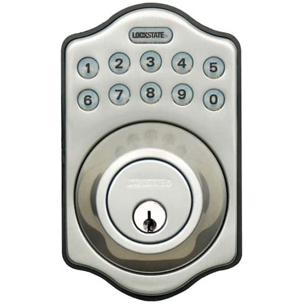 LockState RemoteLock WiFi Electronic Single Cylinder Satin Nickel Deadbolt Door Lock