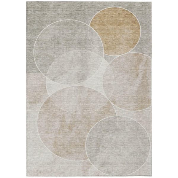 Addison Rugs Chantille Machine Washable Indoor/Outdoor Abstract ACN2286 Beige 10 ft. x 14 ft. Area Rug