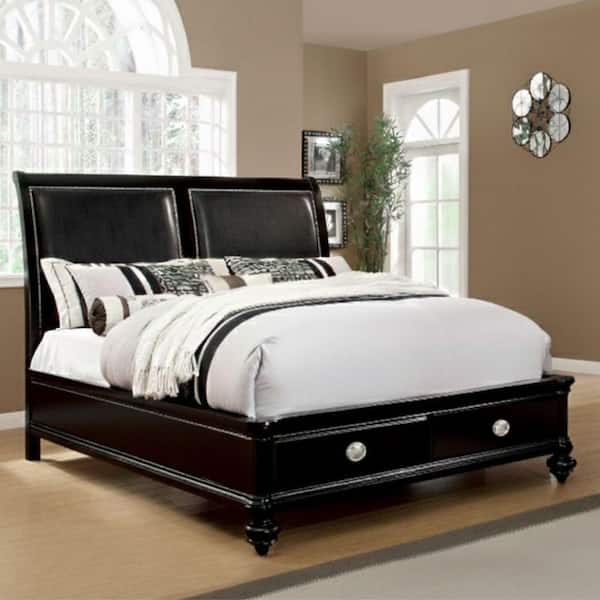 Avenelle Black Wood Frame Eastern King Platform Bed