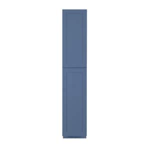 Lancaster Blue Plywood Shaker Stock Assembled Tall Pantry Kitchen Cabinet 18 in. W x 27 in. D x 90 in. H