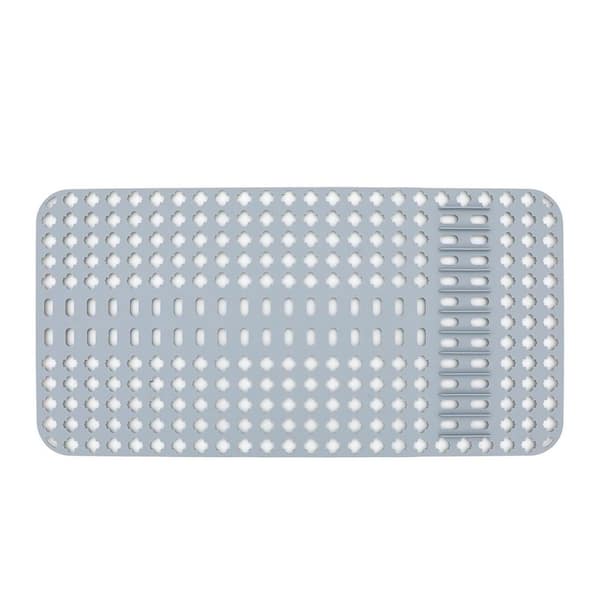 28 in. L x 15 in. W Silicone Kitchen Sink Protective Bottom Grid For Ceramic or Stainless Steel Sink in Gray
