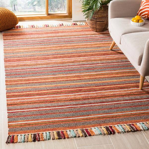 Montauk Rust/Multi Doormat 3 ft. x 4 ft. Striped Area Rug
