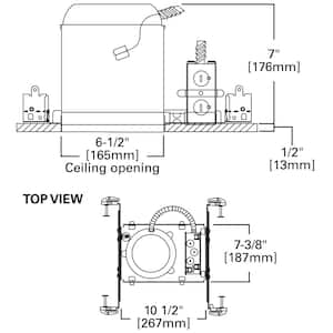 H750 6 in. Aluminum LED Recessed Lighting Housing for New Construction Ceiling, T24, IC Rated, Air-Tite (6-Pack)