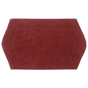 Waterford Collection 100% Cotton Tufted Bath Rug, 21 in. x34 in. Rectangle, Red