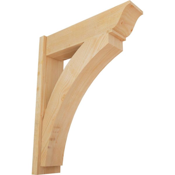 Ekena Millwork 8 in. x 38 in. x 30 in. Thorton Traditional Rough Sawn Douglas Fir Outlooker