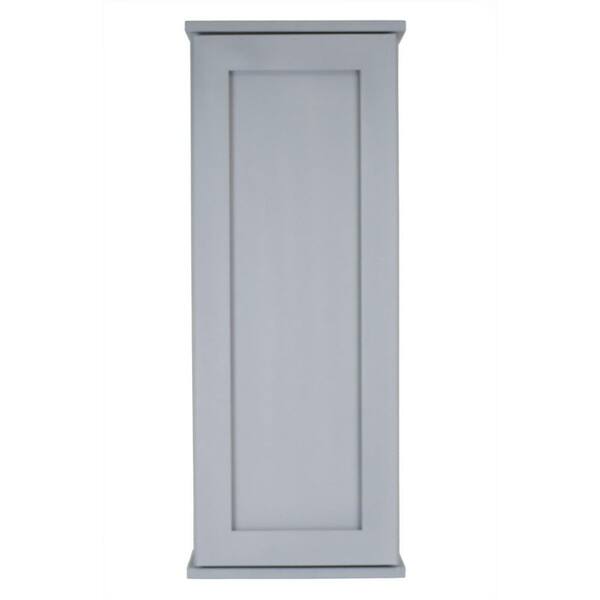 WG Wood Products Sarasota 15.5 in. W x 49.5 in. H x 4.25 D Primed Gray Wood Surface Mount Wall Cabinet