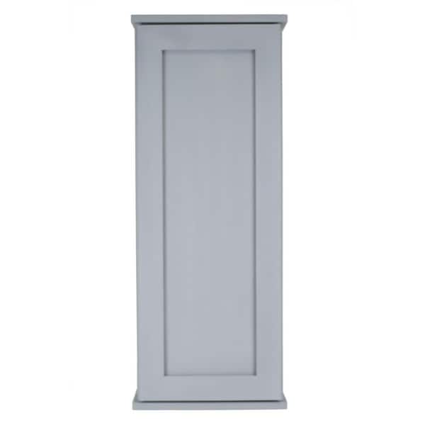 WG Wood Products Sarasota 15.5 in. W x 25.5 in. H x 5.25 D Primed Gray Wood Surface Mount Wall Cabinet