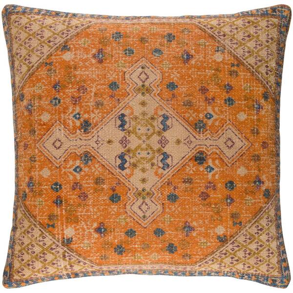 bright orange throw pillows